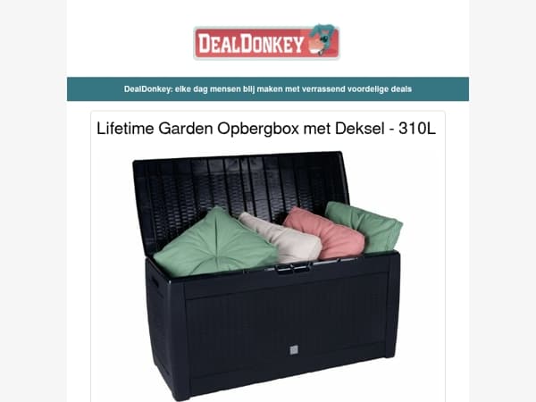 Tuin Opbergbox met Deksel 310L - Magnetisch Vliegengordijn - Koekenpan - Vliegenverjager