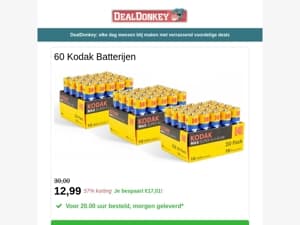 60 Kodak Batterijen - Waspoeder - Voice Recorder - Neushaartrimmer - Steekwagen - Balkonset
