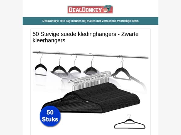 50 Kledinghangers - 2-pack Zaklamp - Kapperstrolley - Babyweegschaal - Koelstick