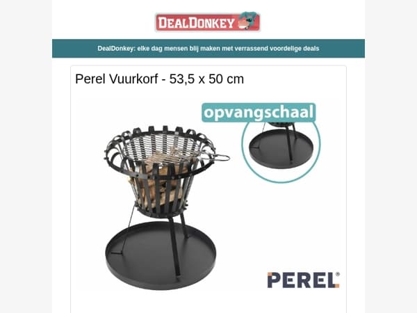 Vuurkorf - Schaduwdoek - Tafelventilator - Fietsslot - Kubb Spel