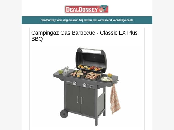 Campingaz Gas barbecue - Anti Klimstrips - Brandblusser - Tuinslang - Pop-up Tent