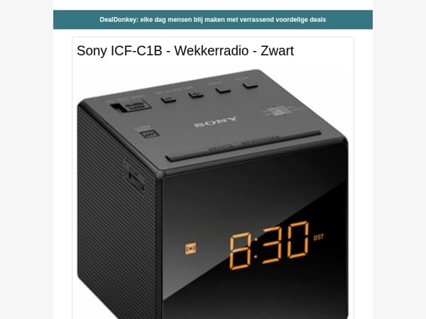 Sony Wekker - Klok - Opbouwspot - Soeppan - Betonschaar