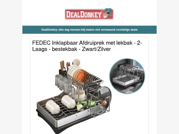 Inklapbaar Afdruiprek - Raamwisser - Bladblazer - Soeppan - Petroleumkachel