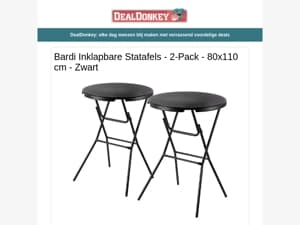 Bardi Inklapbare Statafel - Handbagage Koffer - Grondboor - Poederblusser - Soeppan - Tekendoos