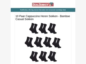 10-Paar Cappuccino sokken - Steekwagen - Opbergrek - Dierenren -Steelpan - Hardloopvest