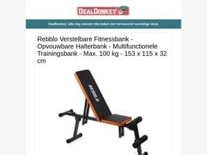 Rebblo Fitnessbank - Gereedschapsset - Kandelaars - Afkortzaag - Fietsverlichting