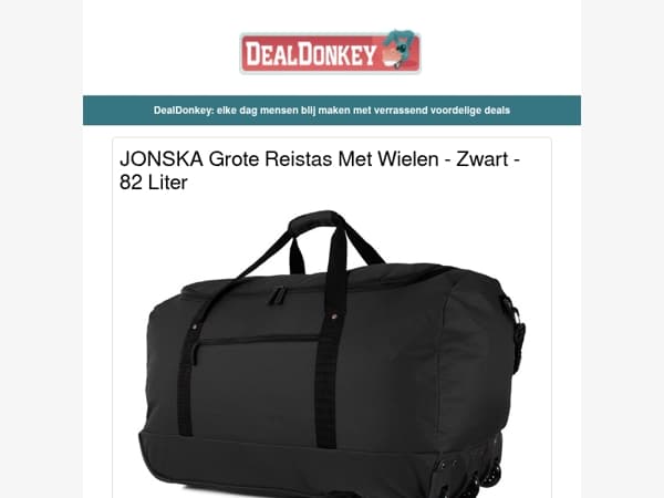 JONSKA Grote Reistas Met Wielen - Inbindmachine - Tuinstekkerdoos - Muggenlamp