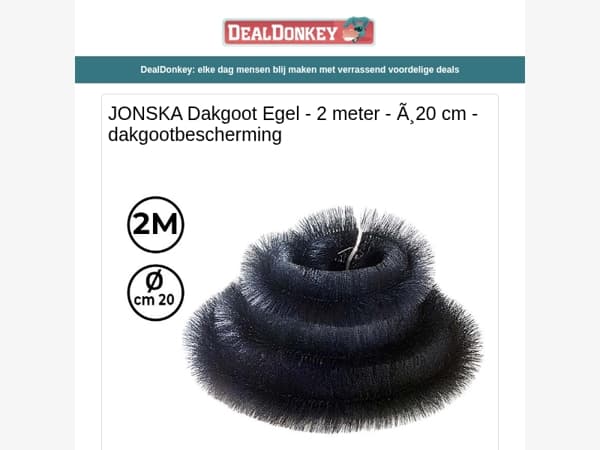 Jonska Dakgoot Egel - Padel Racket - Tuingereedschap - Water Timer - Compressor