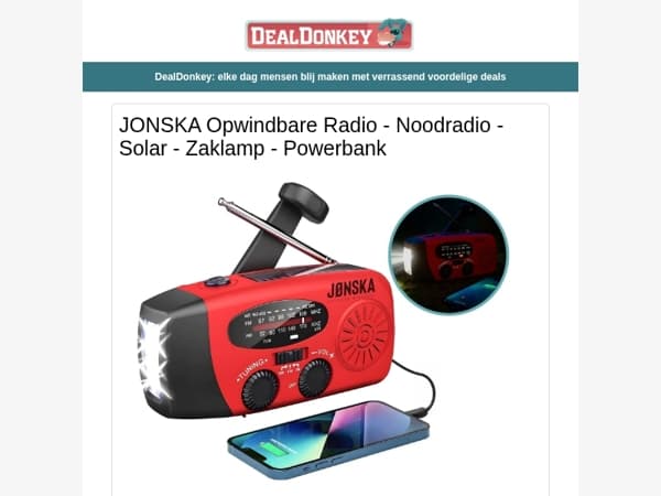 Jonska Noodradio - Serveertoren - Weegschaal - Bureaulamp - Stofzuiger
