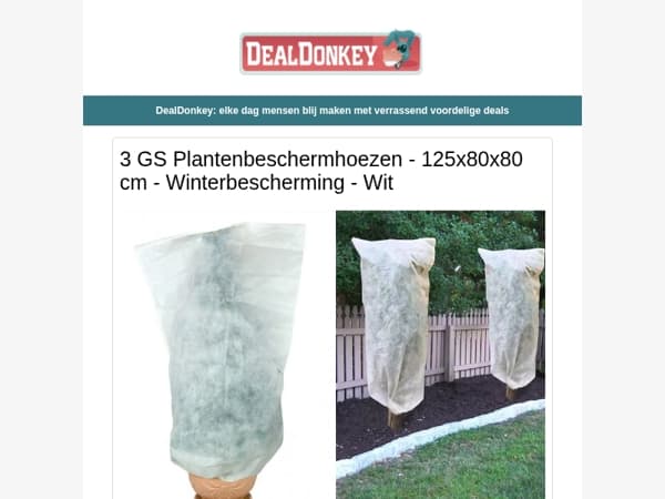 3 plantenbeschermhoezen - Oplaadbare Led Kaarsen - Dab Radio - Hanglamp - Serviesset