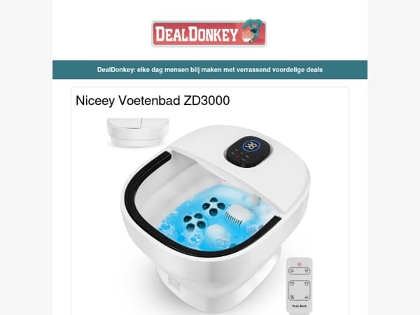 Niceey Voetenbad - Wireless QI Oplader - Ronde bijzettafel - Teien broeikas
