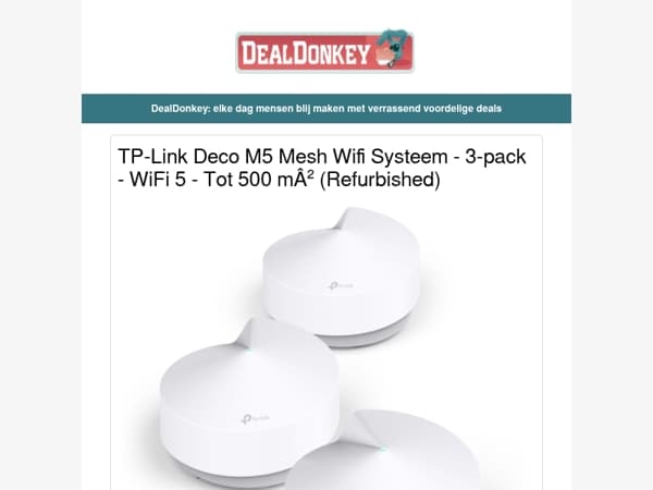 TP-Link Deco M5 Mesh Wifi Systeem 3-pack - Alpina Pan - Rugzak - Pizzaschep