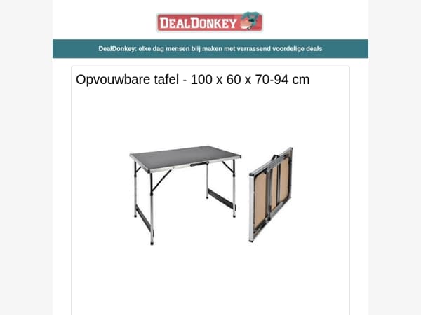 Hi Opvouwbare Tafel - Beschermhoes Terrasverwarmer - Deurkruk - Opbouwspot LED - Spanband met Ratel