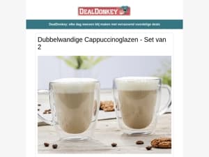 Dubbelwandige Cappuccino Glazen - Stopcontact Schakelaar - Karaoke Boombox - Wijnset met Koffer
