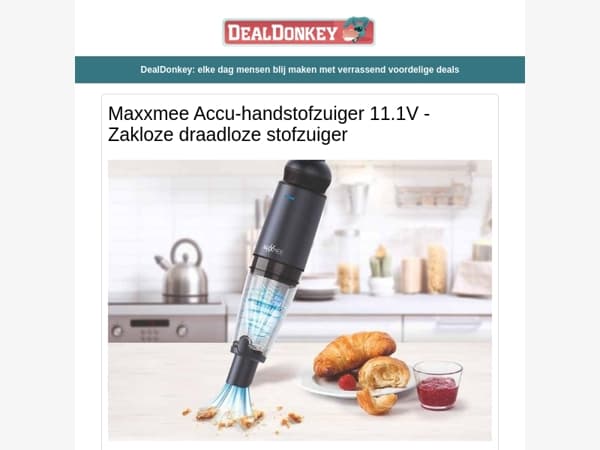 Maxxmee Accu-handstofzuiger - Brandblusser - Balkonset - Muggenvanger - Adapter Oplader