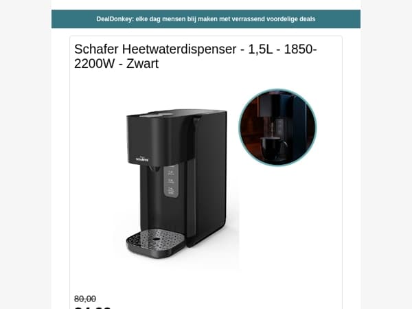 Schafer Heetwaterdispenser - Broodtrommel - Fietspomp - Etagere - Wasmand