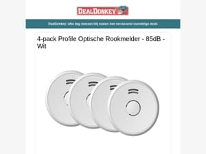4-pack Profile Rookmelder - Kruk met Rugleuning - Rolbandmaat - Wandrek - Airfryer - Opbergrek