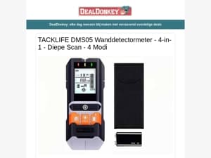 TACKLIFE Wanddetectormeter - Poetsmachine - Rookmelders - Wasverzachter - Kledinghangers