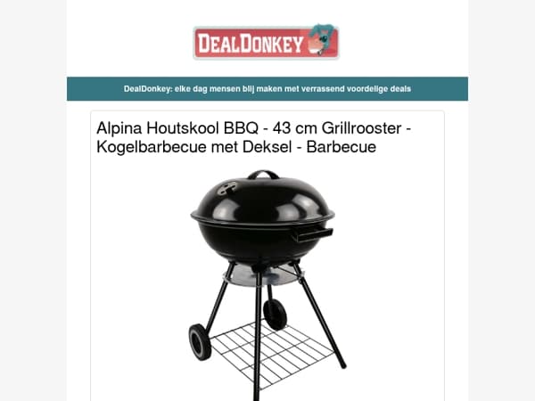 Alpina Houtskool BBQ - Michelino Airfryer - 2lif Opblaasbare Loungestoel - 4 persoons kampeertent