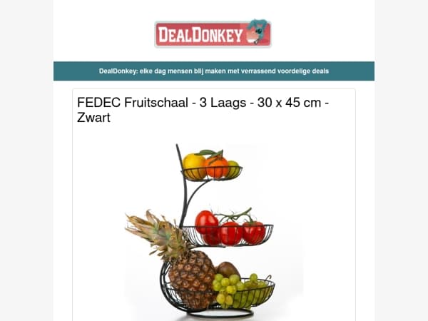 FEDEC Fruitschaal - Deken - Telescoop Dweil - Hometrainer - Paspop - Soeppan
