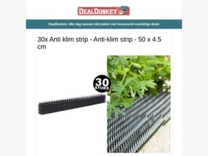 30-pack Anti klim Strip - Bird Blocker - Strijkplankhoes - Douchekruk - Wand Voetvijl