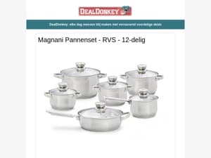 Magnani Pannenset - LED Straler - Travel Adapter - Vloeibaar Wasmiddel - Koolomonoxidemelder