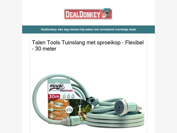 Tuinslang 30 Meter - Tuinscherm - Douchekruk - Water Timer - Percolator
