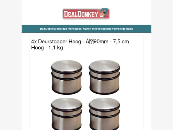 4 Deurstoppers - Compressor - Tekenprojector - Rookmelder