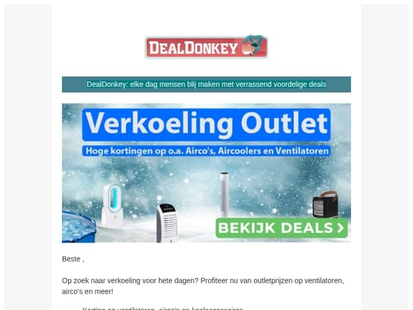 Hoge kortingen op ventilatoren, airco’s en meer verkoeling