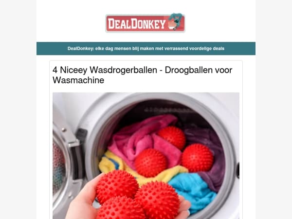 4 Wasdrogerballen - Noodradio - Wasmand - Boomzaag - Elektrische Tandenborstel