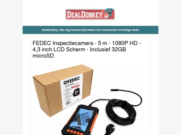 FEDEC Inspectiecamera - Hometrainer - Prullenbak - Wasmand - Telescopische Kruk