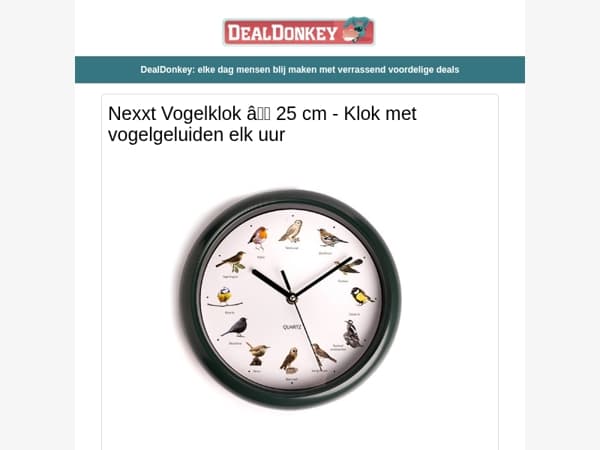 Nexxt Vogelklok - Bladblazer - Wasmand - Kamerscherm - Lashelm - Douchekruk