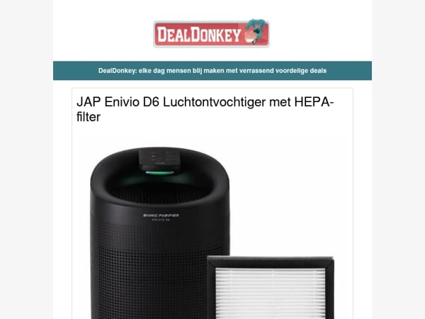 JAP D6 Luchtontvochtiger - Olieradiator - Percolator - Mini Stofzuiger