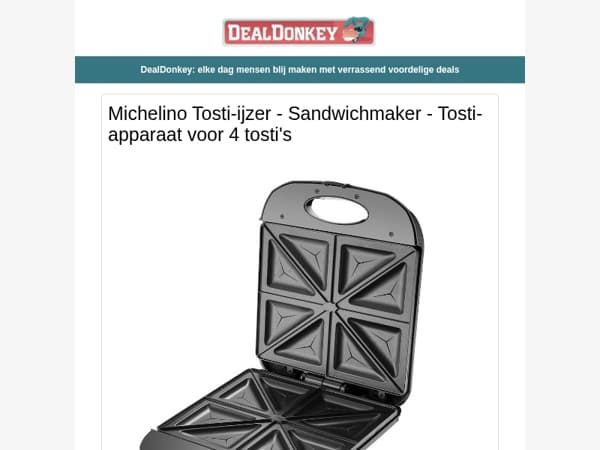 Tosti-ijzer - Schoonmaakborstel - CO2 melder - Thermoskan - Werkhandschoenen