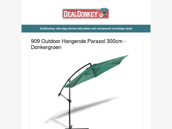Hangende Parasol 300 cm - Waterbezem - IJsblokjesmachine - Rugtas - Schoonmaakborstel