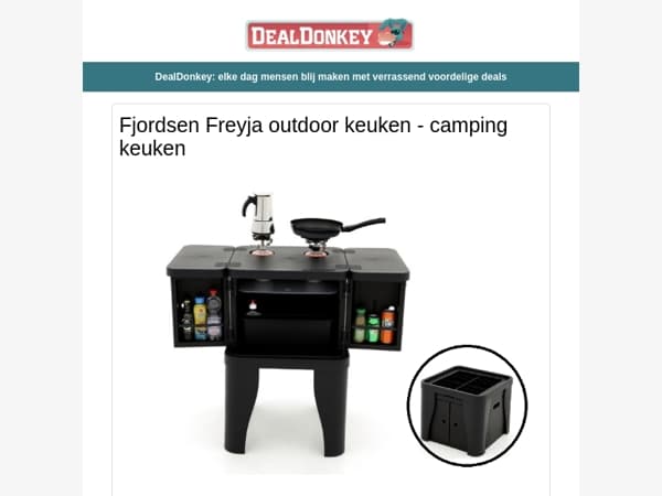 Fjordson camping keuken - Poederblusser - Tuinfakkels - Tafellamp - Boekensteun - Decoupeerzaag