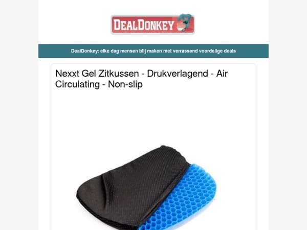Nexxt Gel Zitkussen - 4 persoons kampeertent - Powerbank - Handgrasmaaier