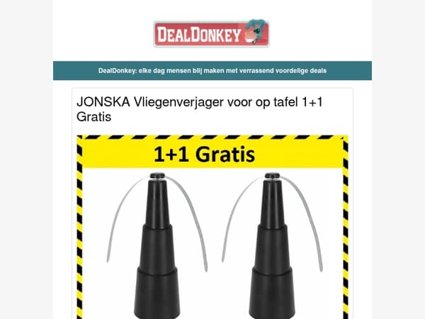 Vliegenverjager voor op tafel 1+1 Gratis - BBQ - Kruimeldief - Wokpan - Etagere