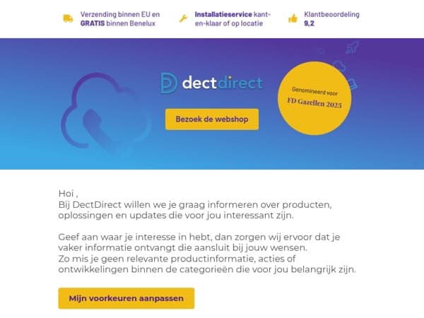Blijf op de hoogte van producten die jou interesseren