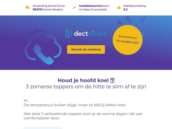 Houd je hoofd koel