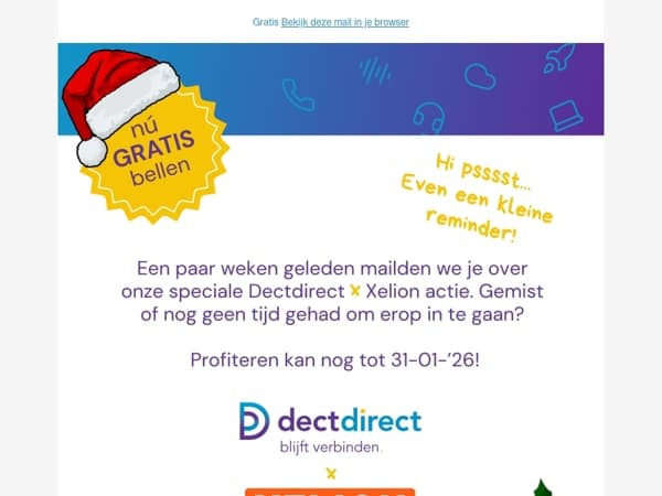 Gratis VoIP bellen | Xelion DectDirect actie