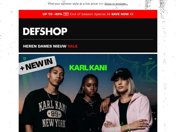 ❯❯ Karl Kani Starting at 12€ 👊 Summer is ending. Kani stays