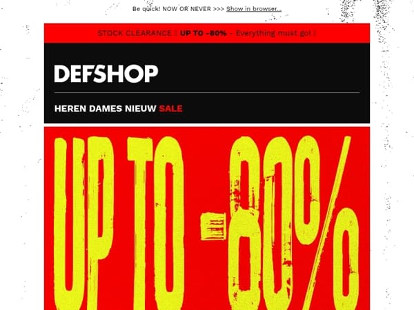 STOCK CLEARANCE 🛑 UP TO -80% - Everything must go! 🛑