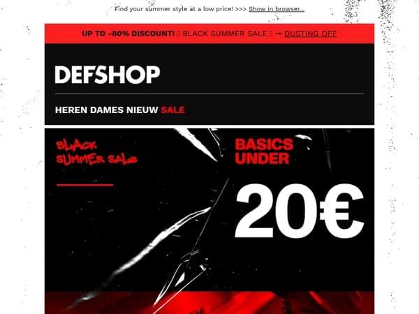 ✖️ BASICS under €20 ✖️ Tops, T-shirts, shorts and much more!