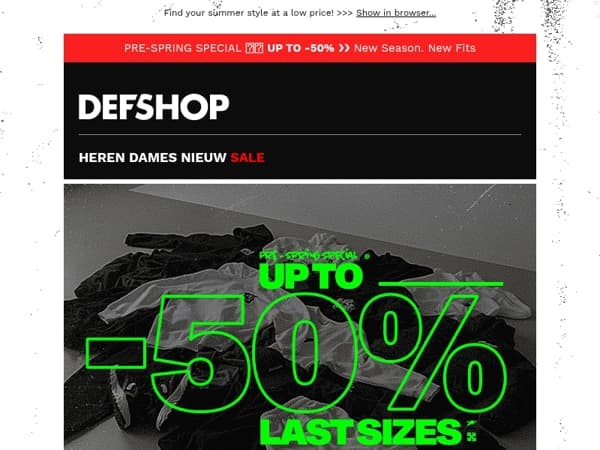 💥 LAST SIZES - Up to 50% off last sizes 💥