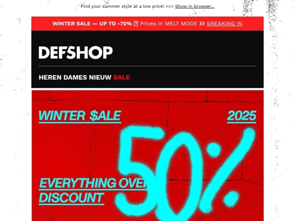 Alles MEER DAN 50% korting 🚨 Winter essentials & je favoriete merken GROOTTEKORT!