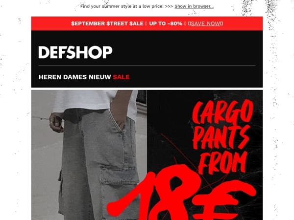 CARGO PANTS FROM 18€ 😎 Sturdy, practical, SEPTEMBER STREET SALE