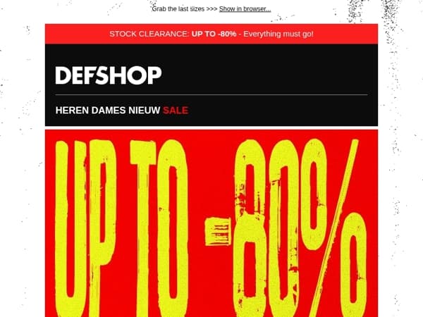 🛑 Big STOCK SALE with up to -80% 🛑