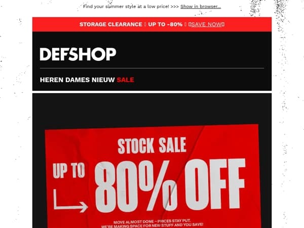 🛑 STOCK CLEARANCE - UP TO -80% 🛑 Save fat on last sizes!