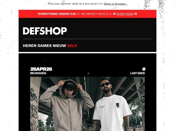 ENDGAME 💥🤯 FROM €5 – From XXXS to 3XL and larger.